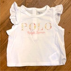 Polo Baby Girl White Sleeveless Top size 3M